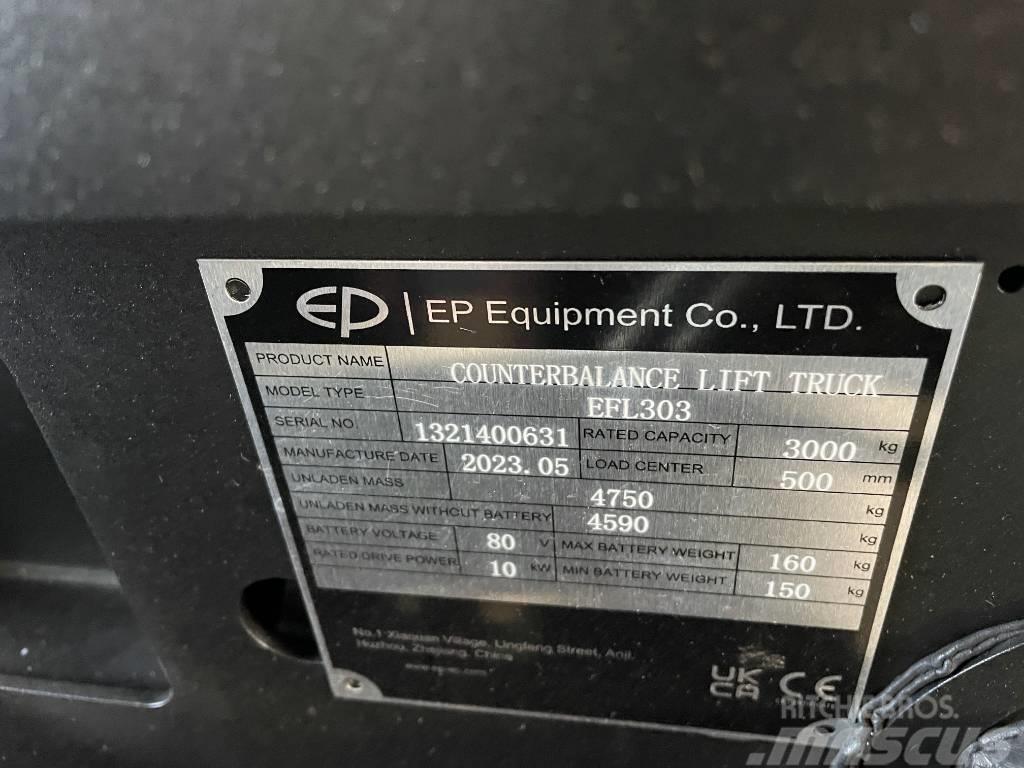 EP EFL303, Triplex, 4800mm, Vollkabine, Lithium Elektriske trucker