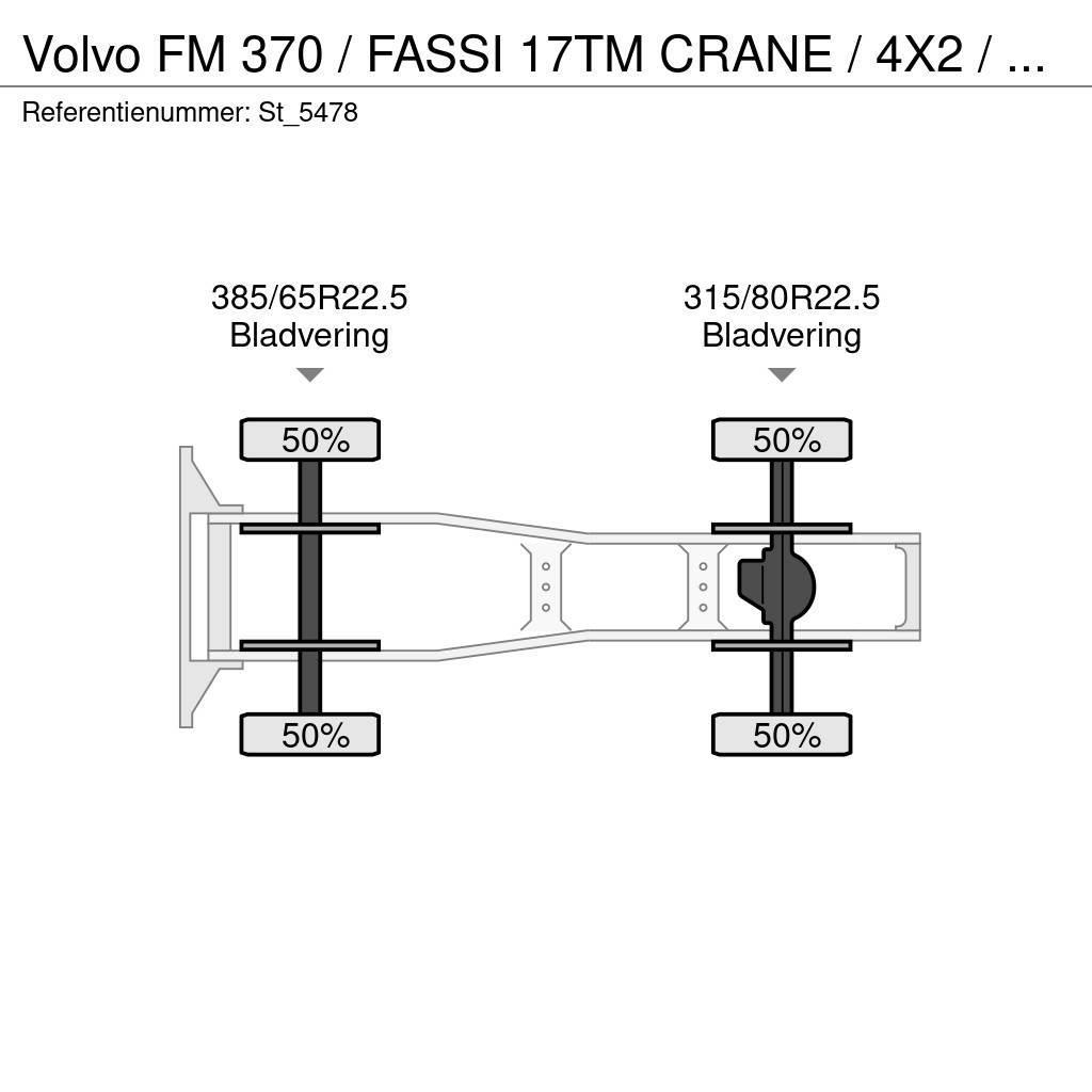 Volvo FM 370 / FASSI 17TM CRANE / 4X2 / E6 / GRUA / KRAN Trekkvogner