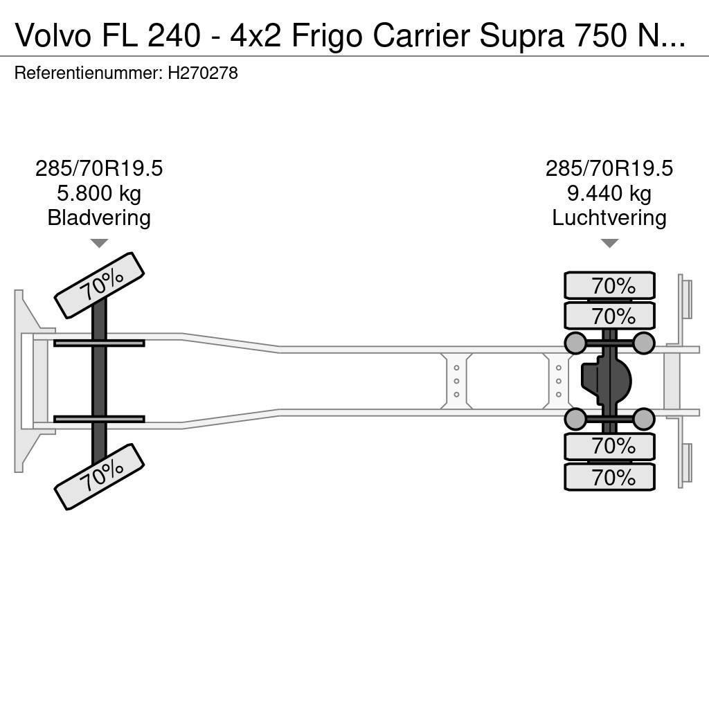 Volvo FL 240 - 4x2 Frigo Carrier Supra 750 Nordic - Zepr Skapbiler Frys/kjøl/varme