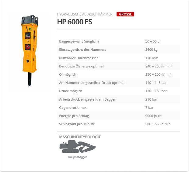 Indeco HP 6000 FS Hydrauliske hammere