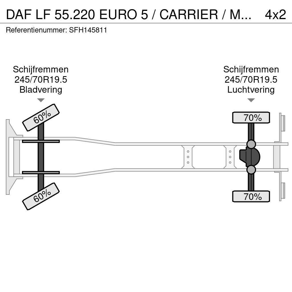 DAF LF 55.220 EURO 5 / CARRIER / MULTITEMPERATUUR / DH Skapbiler Frys/kjøl/varme