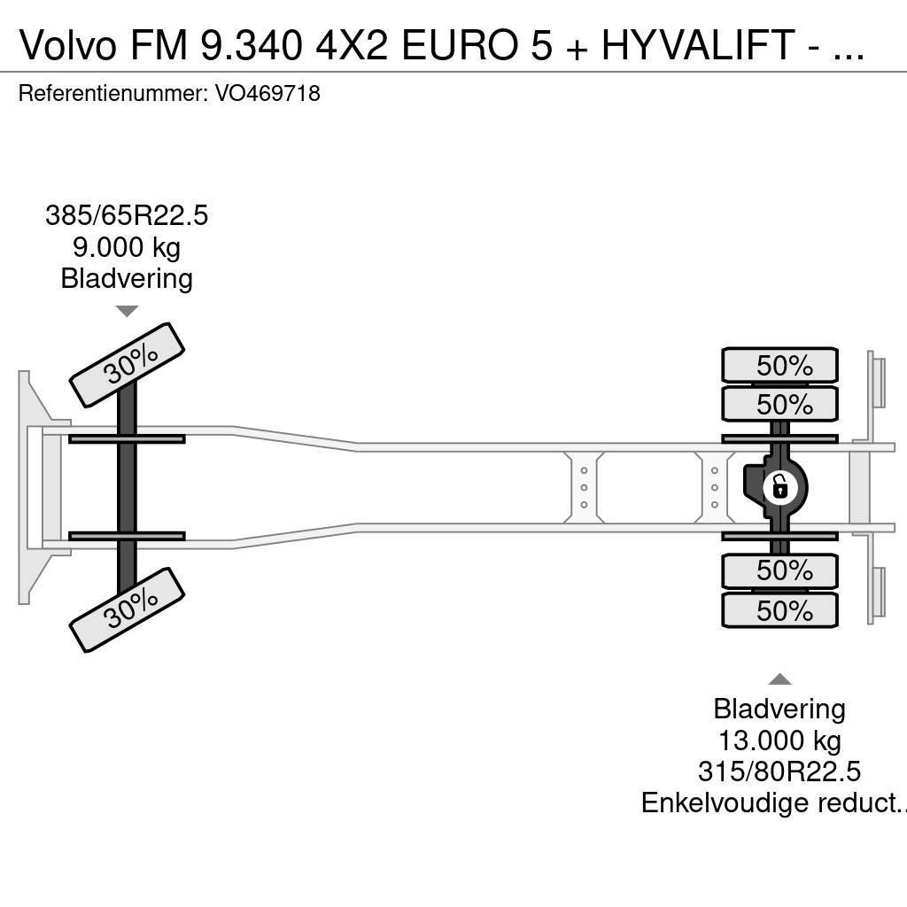 Volvo FM 9.340 4X2 EURO 5 + HYVALIFT - FULL STEEL SUSP. Liftdumper biler