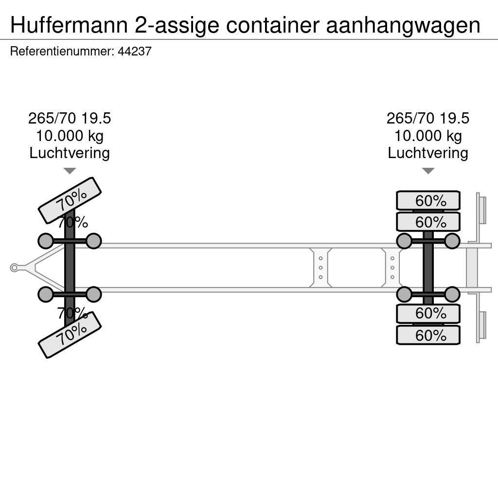 Hüffermann 2-assige container aanhangwagen Containerhenger