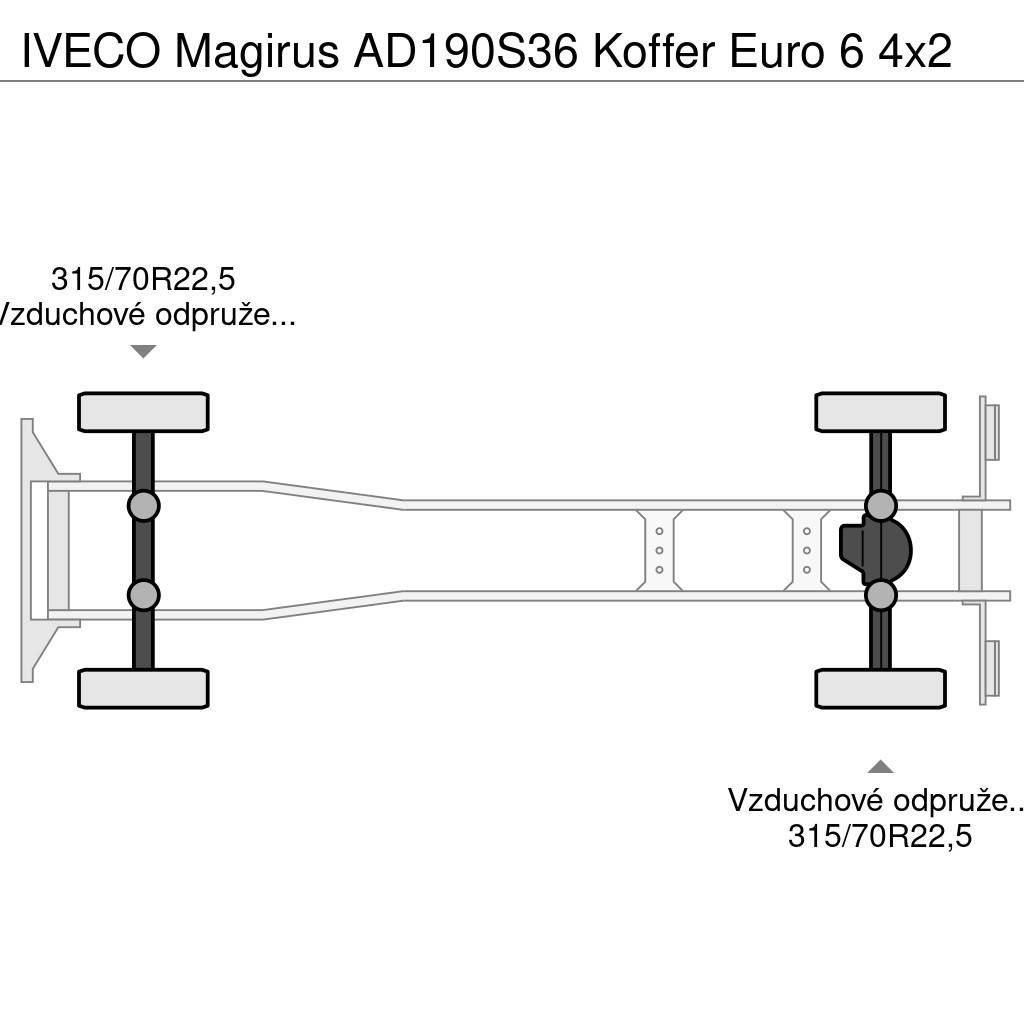 Iveco Magirus AD190S36 Koffer Euro 6 4x2 Skapbiler