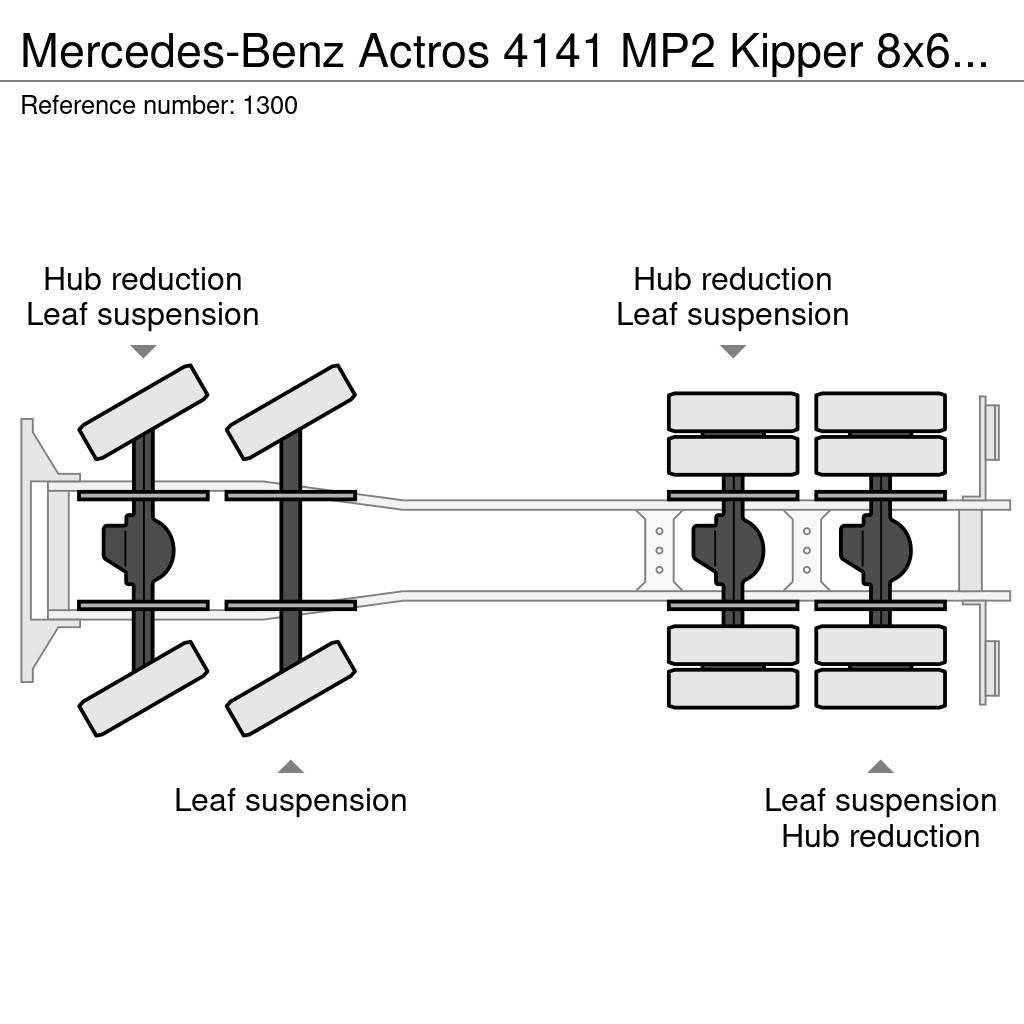 Mercedes-Benz Actros 4141 MP2 Kipper 8x6 V6 Manuel Gearbox Full Tippbil