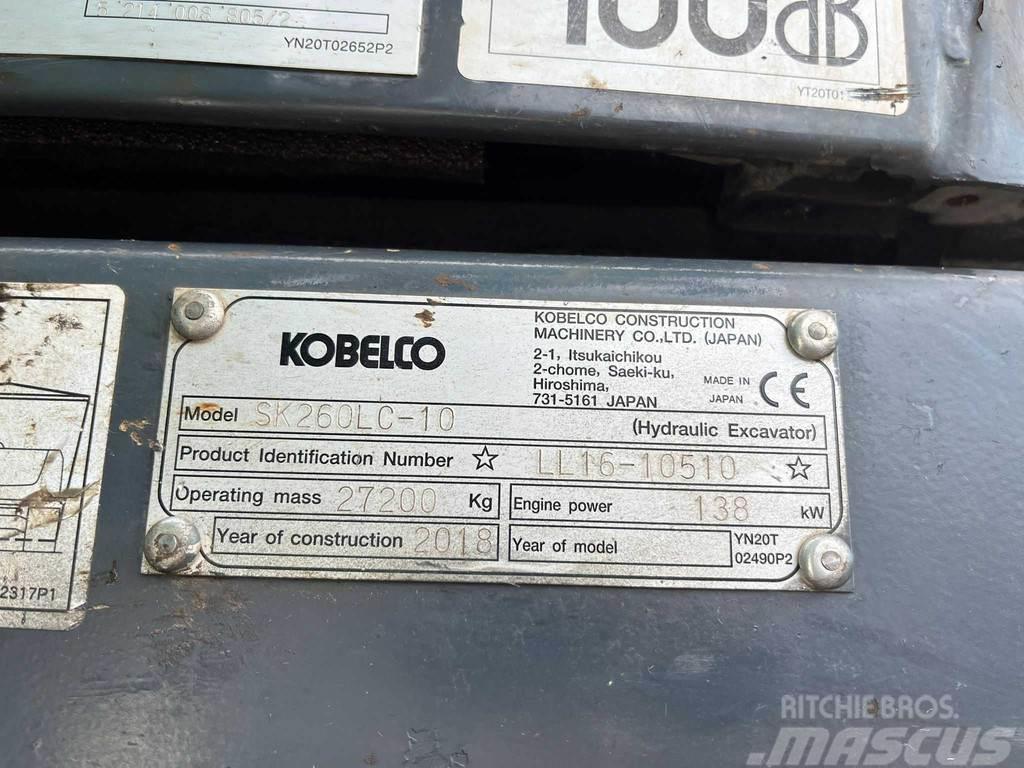 Kobelco SK 260 LC-10 2 BUCKETS / AC / CENTRAL LUBRICATION Beltegraver