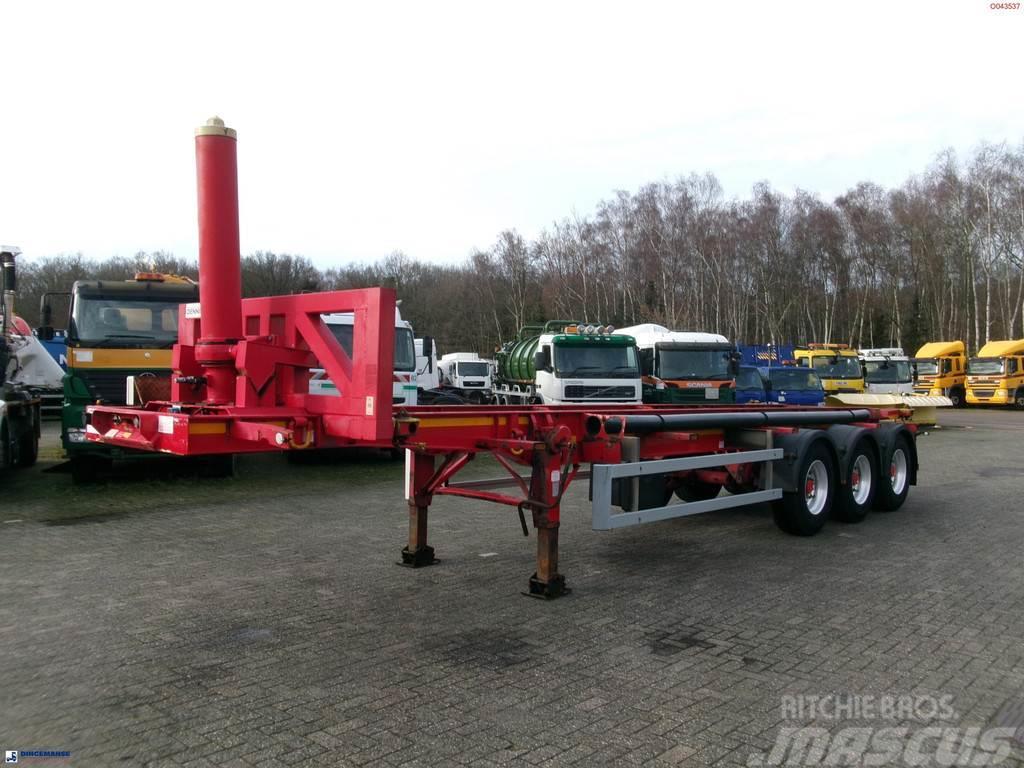 Dennison 3-axle tipping container trailer 30 ft. Tippsemi