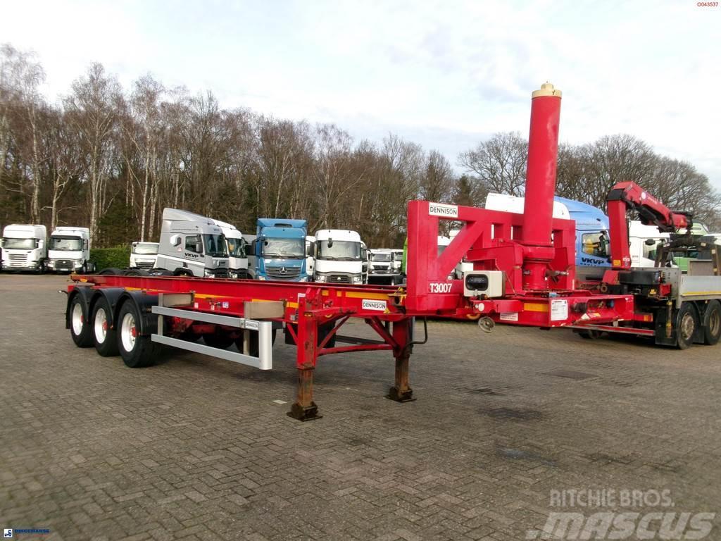 Dennison 3-axle tipping container trailer 30 ft. Tippsemi