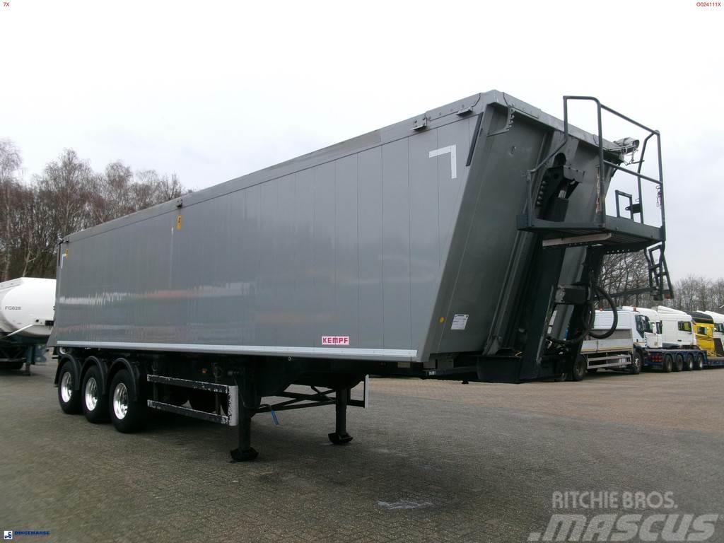 Kempf Tipper trailer alu 55.5 m3 + tarpaulin Tippsemi