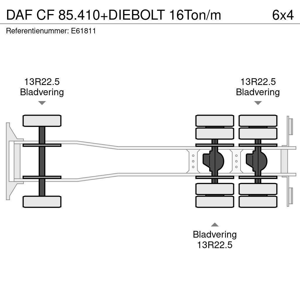 DAF CF 85.410+DIEBOLT 16Ton/m Containerbil