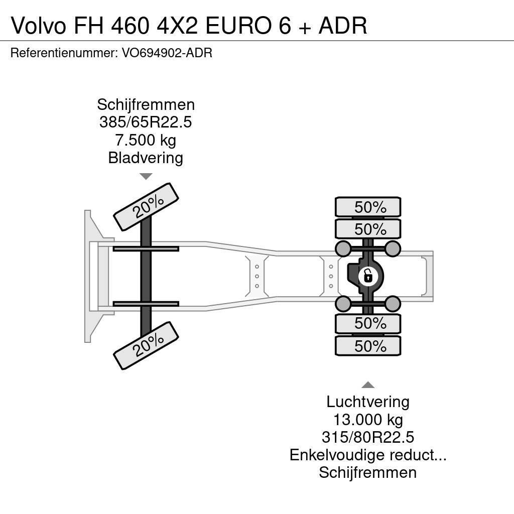 Volvo FH 460 4X2 EURO 6 + ADR Trekkvogner