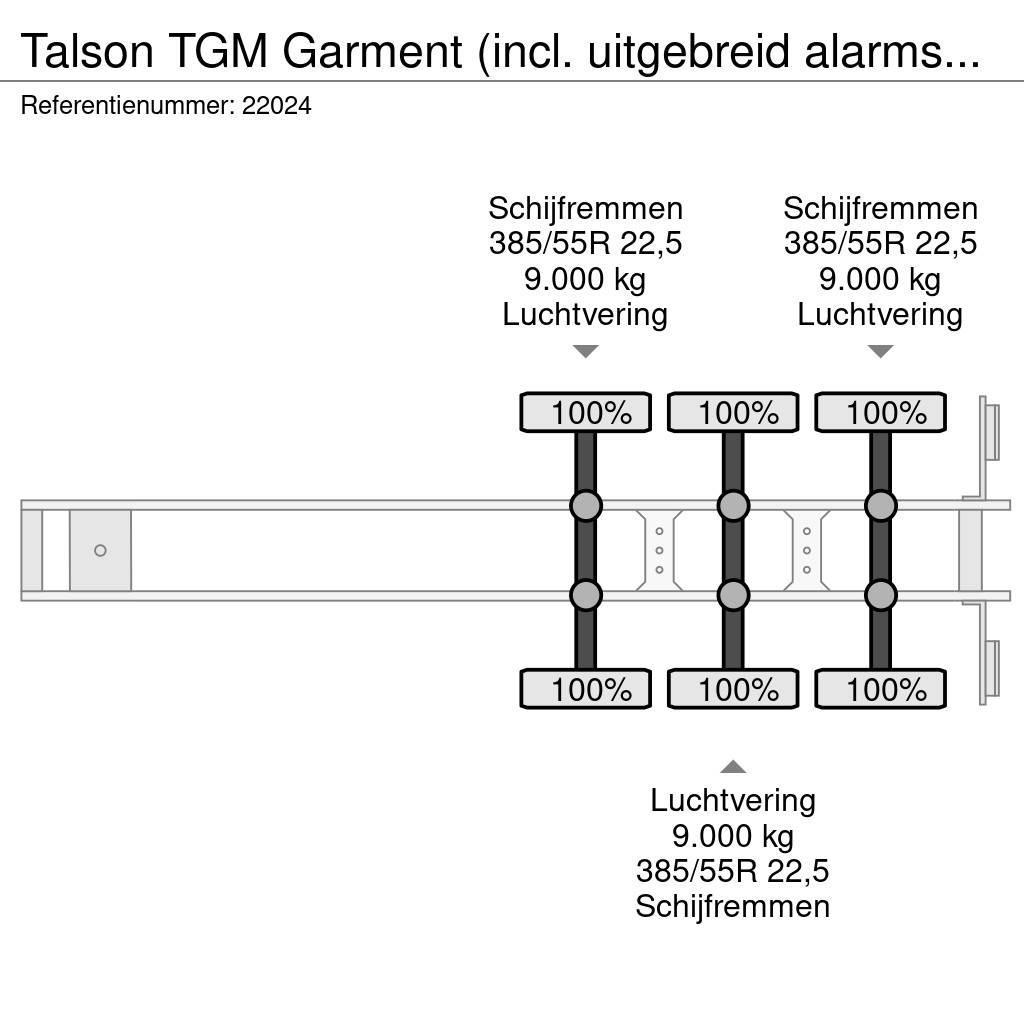 Talson TGM Garment (incl. uitgebreid alarmsysteem) Lettisolert skaptrailer