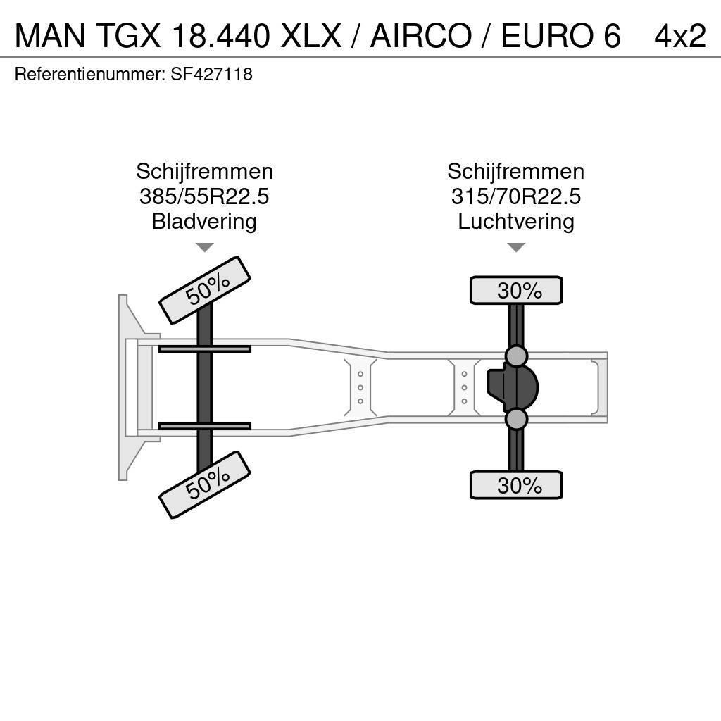 MAN TGX 18.440 XLX / AIRCO / EURO 6 Trekkvogner