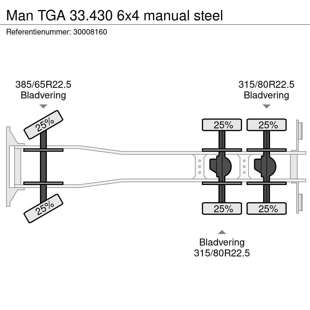 MAN TGA 33.430 6x4 manual steel Tippbil