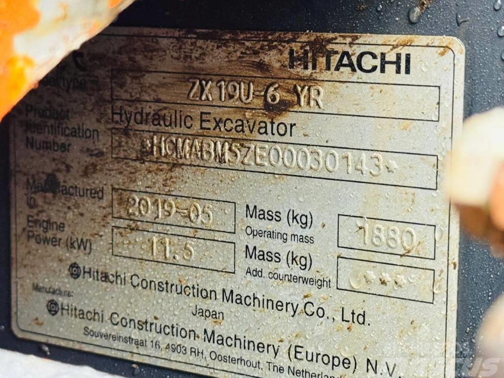 Hitachi ZX 19 U-6 Minigravere <7t