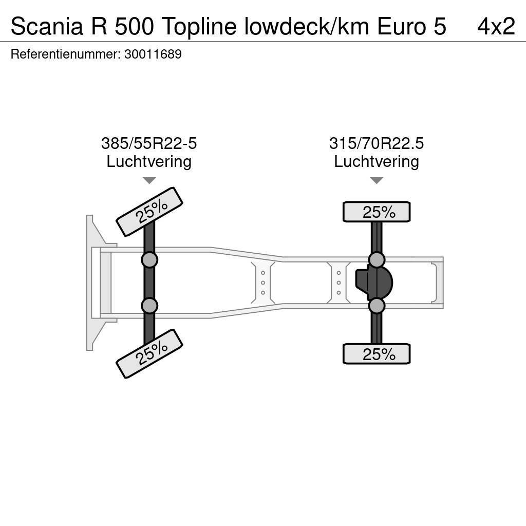 Scania R 500 Topline lowdeck/km Euro 5 Trekkvogner