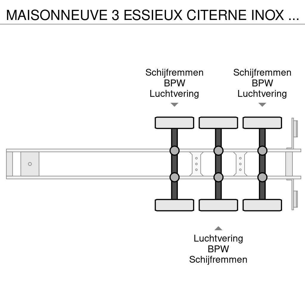 Maisonneuve 3 ESSIEUX CITERNE INOX ISOLEE  - 4 COMPARTIMENTS ( Tanksemi