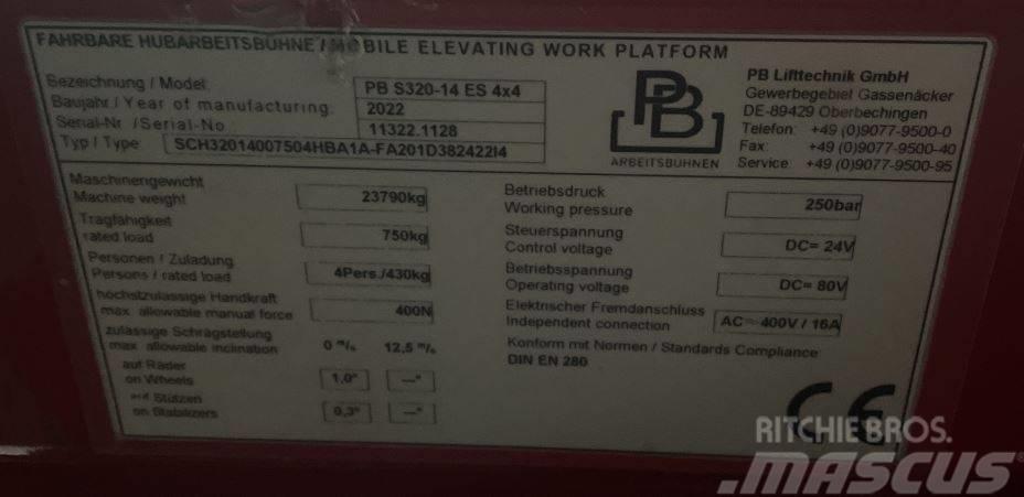 PB S320-14 4x4, high rack lift, 32m,like Holland Lift Sakselifter
