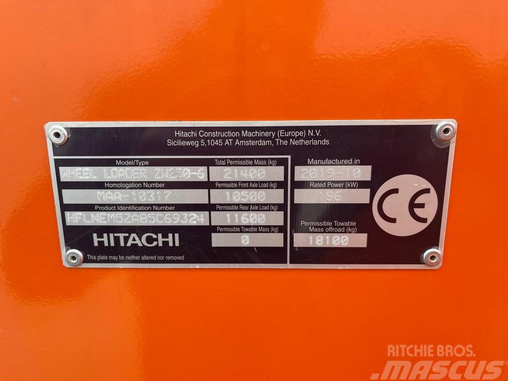 Hitachi ZW 250-6 Hjullastere