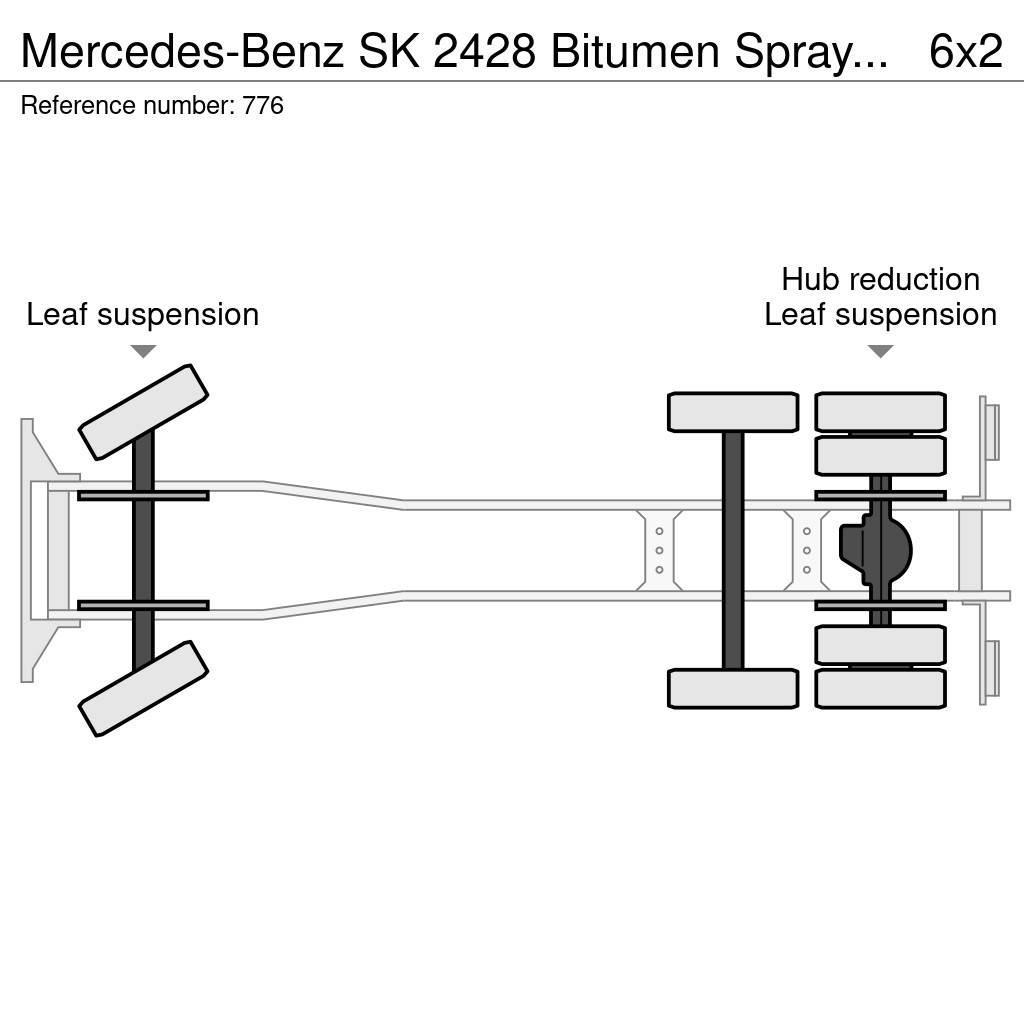 Mercedes-Benz SK 2428 Bitumen Sprayer 11.000L Good Condition Asfalt/tjære sprøyter