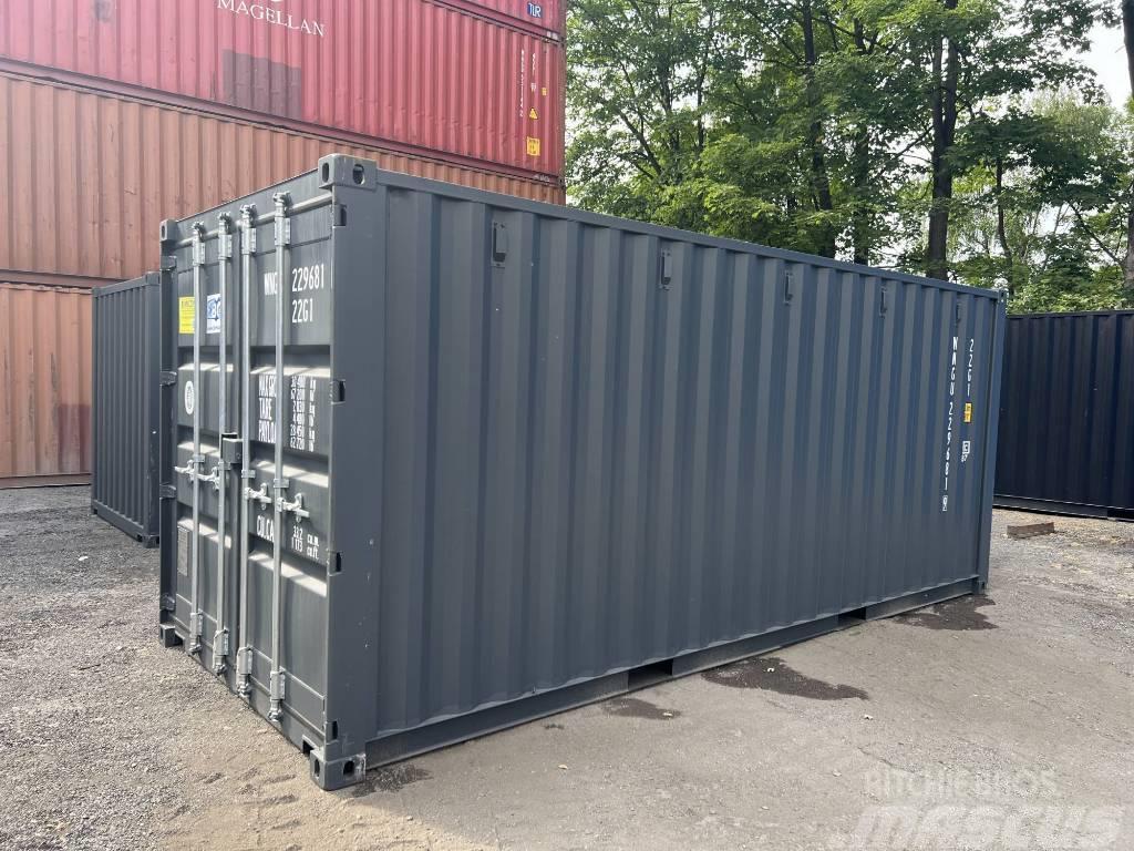  20' DV Lagercontainer ONE WAY Seecontainer/RAL7016 Lagercontainere