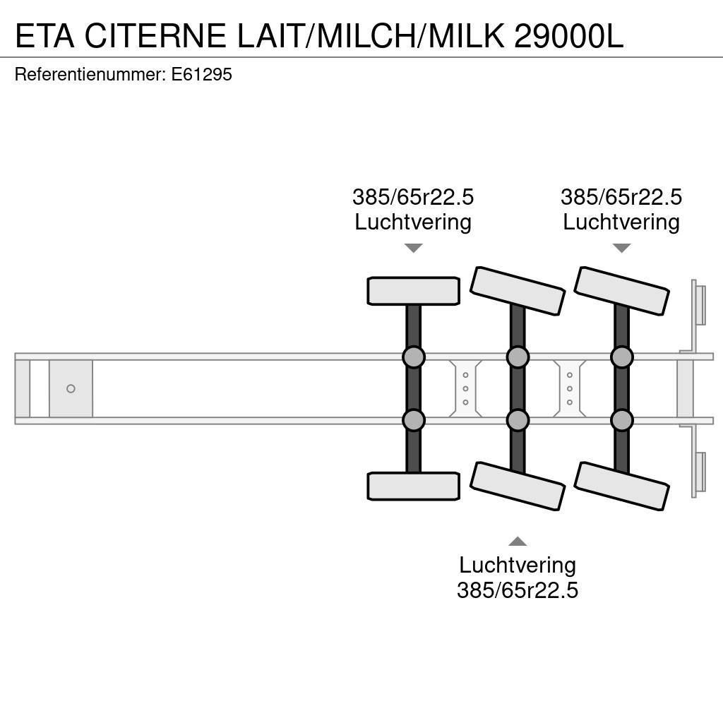 ETA CITERNE LAIT/MILCH/MILK 29000L Tanksemi