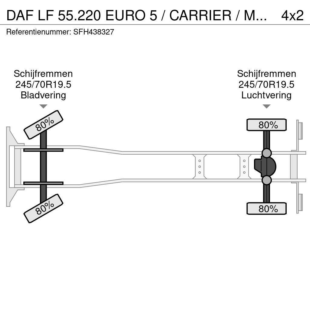 DAF LF 55.220 EURO 5 / CARRIER / MULTITEMPERATUUR / DH Skapbiler Frys/kjøl/varme