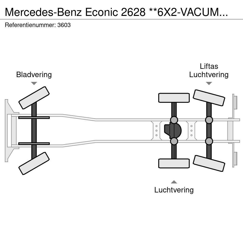 Mercedes-Benz Econic 2628 **6X2-VACUMTRUCK-HYDROCUREUR** Slamsugere