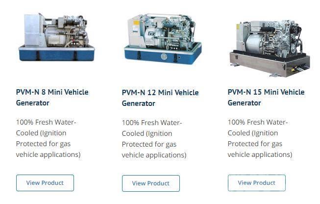 Fischer Panda generator Vehicle AC 15 Mini PVK-U Series Diesel Generatorer