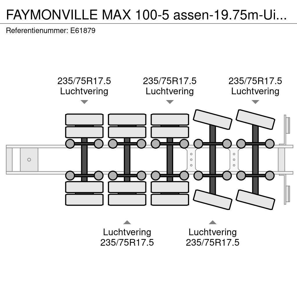 Faymonville MAX 100-5 assen-19.75m-Uitschuifbaar/extensible/ex Brønnhenger semi