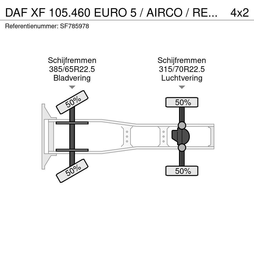 DAF XF 105.460 EURO 5 / AIRCO / RETARDER Trekkvogner