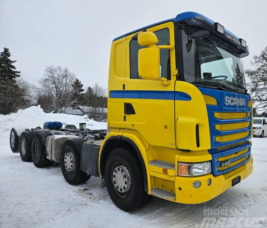 Scania G480 10x4 Valmistuu Metsäkoneenkuljetusautoksi Spesialbiler for transport av skogsmaskiner