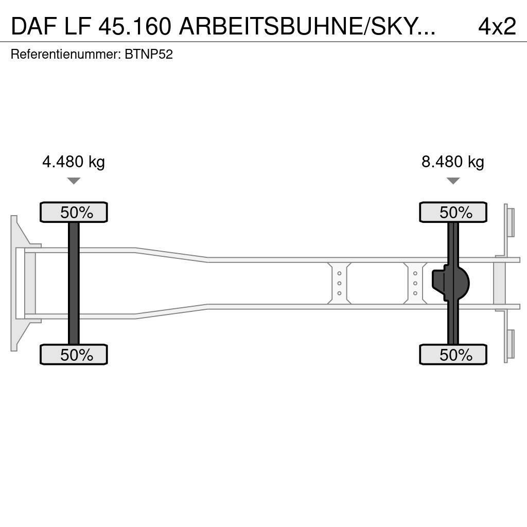 DAF LF 45.160 ARBEITSBUHNE/SKYWORKER/HOOGWERKER!!EURO4 Bilmontert lift