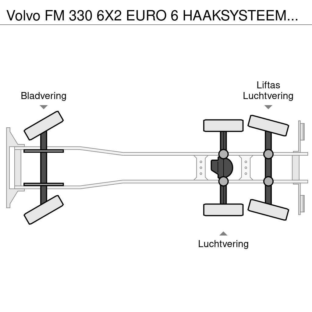 Volvo FM 330 6X2 EURO 6 HAAKSYSTEEM + HIAB 200 C 3 KRAAN Krokbil