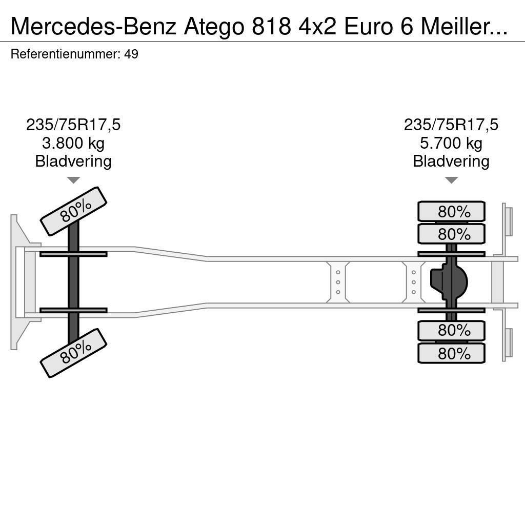 Mercedes-Benz Atego 818 4x2 Euro 6 Meiller 3 Seitenkipper Palfin Allterreng kraner