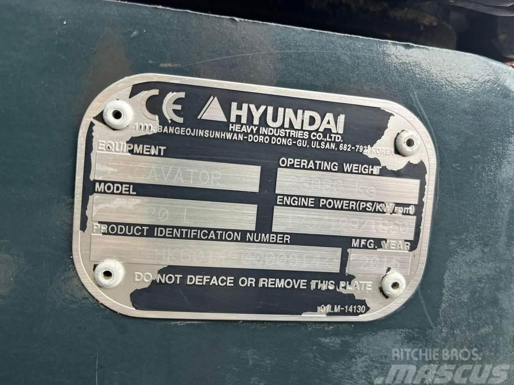 Hyundai HX 220 L ROTOTILT / AC / CENTRAL LUBRICATION / AUX Beltegraver