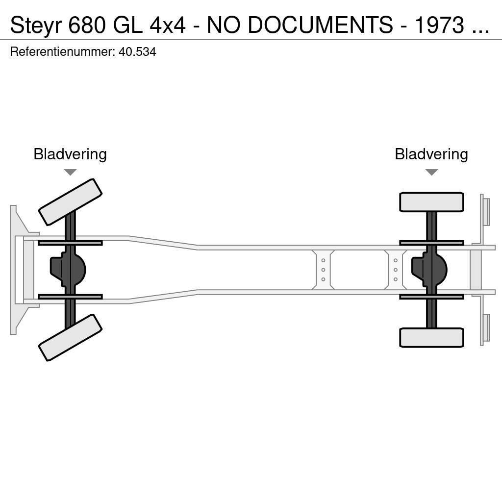 Steyr 680 GL 4x4 - NO DOCUMENTS - 1973 - 40.534 Planbiler