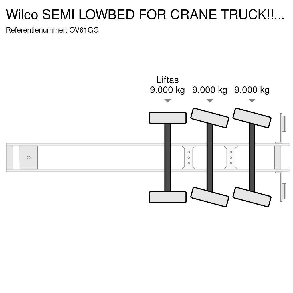 Wilco SEMI LOWBED FOR CRANE TRUCK!!2x steering axle Brønnhenger semi