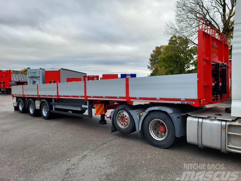 Kel-Berg D530V Åpen trailer Delbelastning 27 tonn Planhengere semi