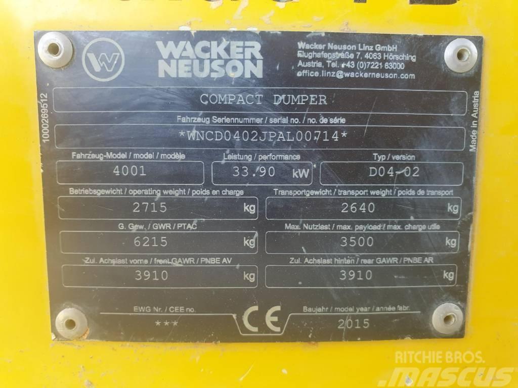 Wacker Neuson 4001s Rammestyrte Dumpere