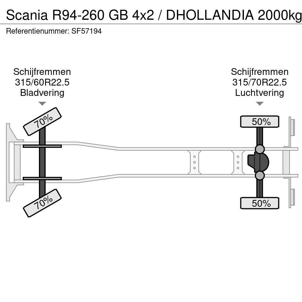 Scania R94-260 GB 4x2 / DHOLLANDIA 2000kg Kapellbil
