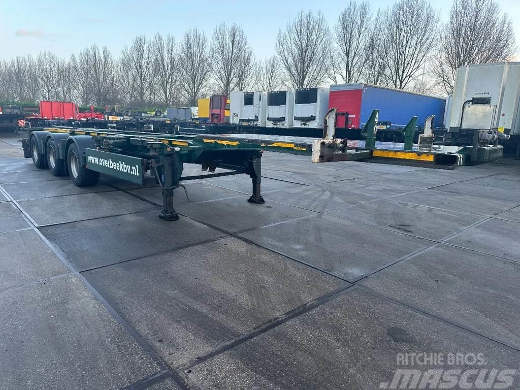 Renders 1 + 3e AXEL STEERING, LZV, 20,40,45 FT Containerchassis Semitrailere