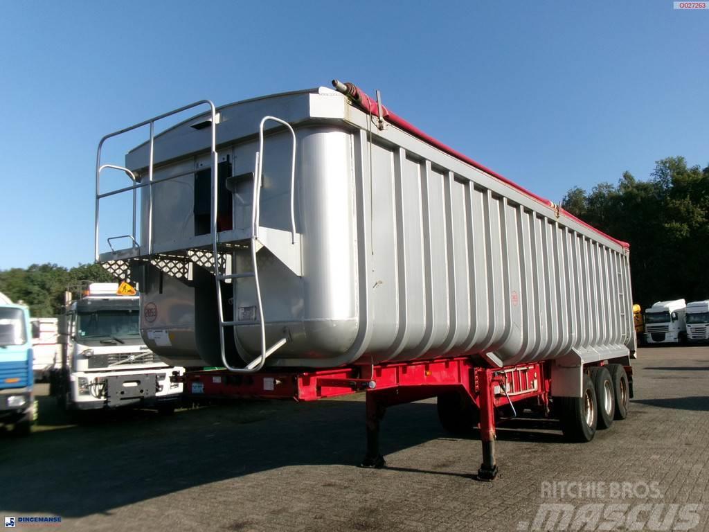 Montracon Tipper trailer alu 50.5 m3 + tarpaulin Tippsemi