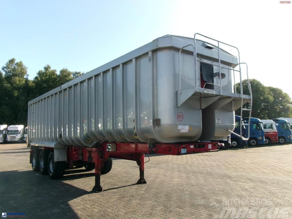 Montracon Tipper trailer alu 50.5 m3 + tarpaulin Tippsemi