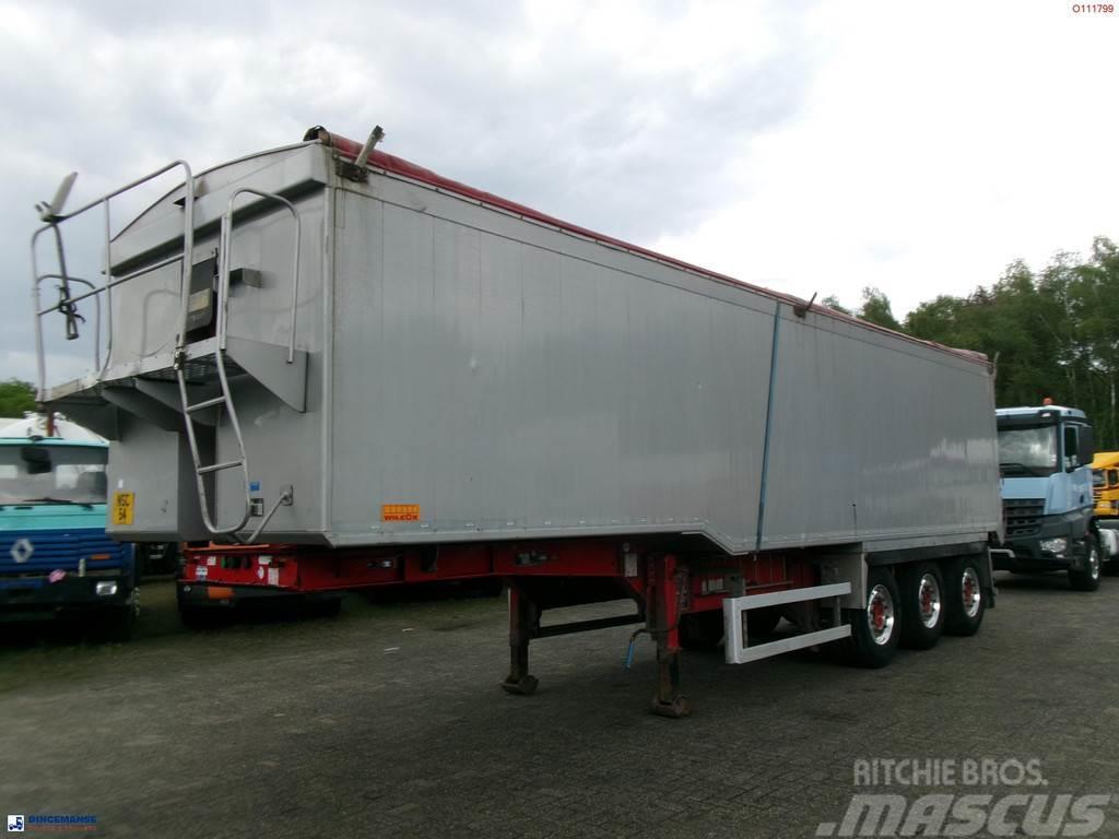 Wilcox Tipper trailer alu 52 m3 + tarpaulin Tippsemi