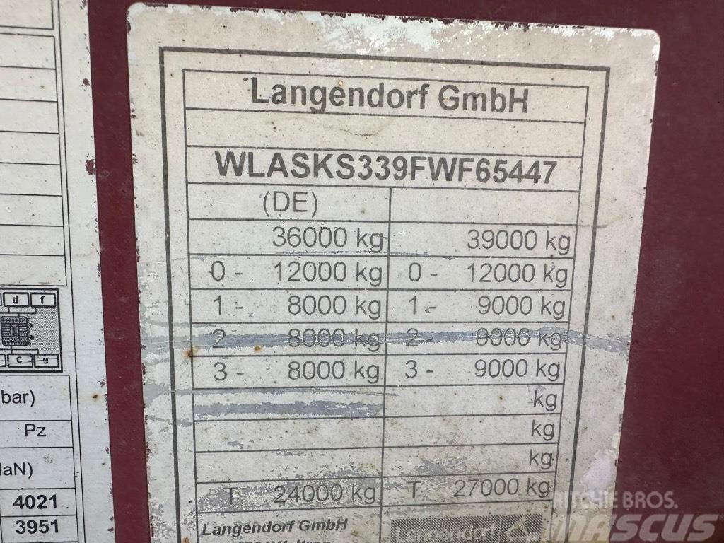 Langendorf 3 akselinen kippipuoliperävaunu Tippsemi