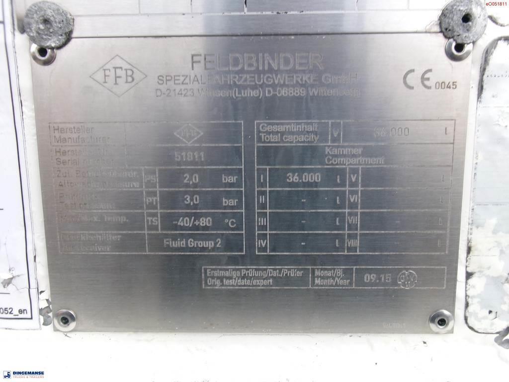 Feldbinder Powder tank alu 36 m3 / 1 comp Tanksemi