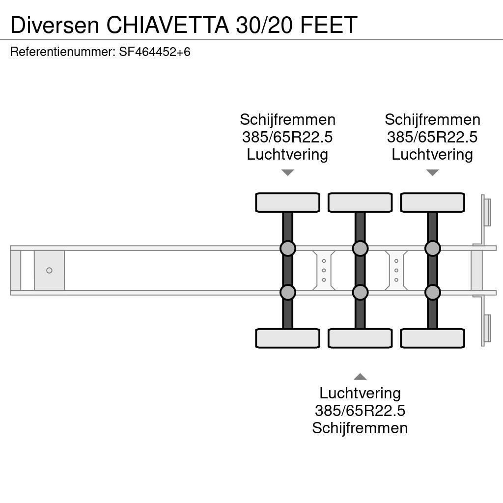  Diversen CHIAVETTA 30/20 FEET Containerchassis Semitrailere