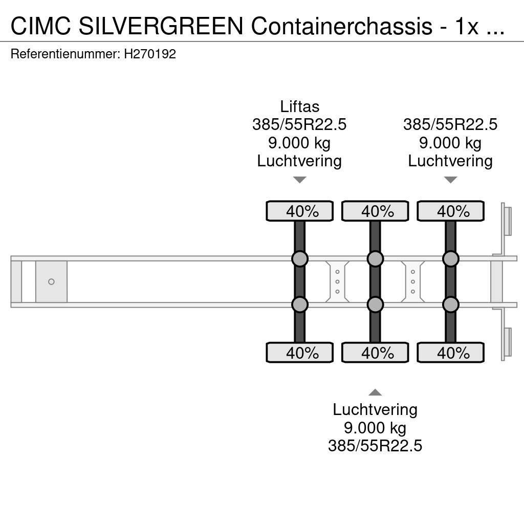 CIMC Silvergreen Containerchassis - 1x 20FT 2x 20FT 1x Containerchassis Semitrailere