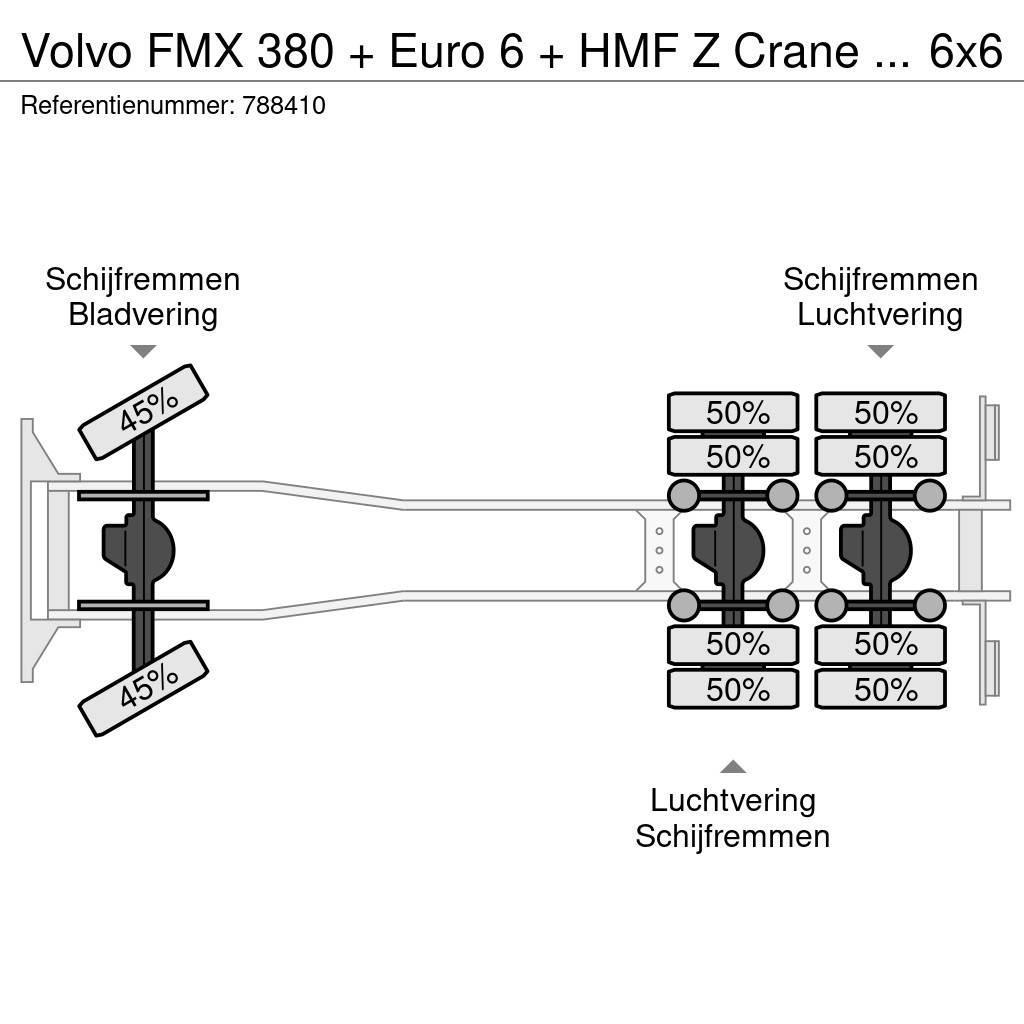 Volvo FMX 380 + Euro 6 + HMF Z Crane + 6x6 + Hardox KIPP Tippbil